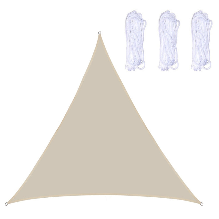 Triangle Outdoor Garden Sunshade Sail Water-resistant Anti-UV Canopy, Size: 2.4m x 2.4m x 2.4m(Beige)