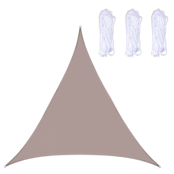 Triangle Outdoor Garden Sunshade Sail Water-resistant Anti-UV Canopy, Size: 2.4m x 2.4m x 2.4m(Khaki)