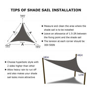 Triangle Outdoor Garden Sunshade Sail Water-resistant Anti-UV Canopy, Size: 4m x 4m x 4m(Beige)