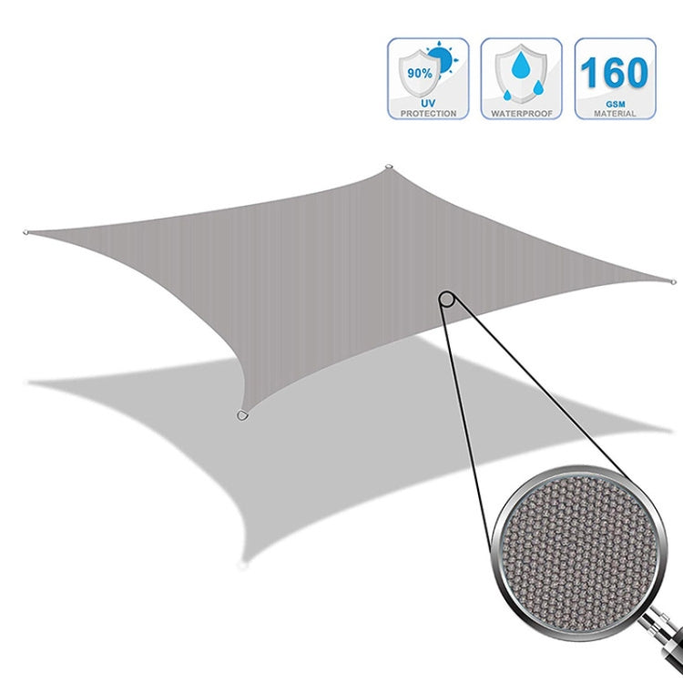 Triangle Outdoor Garden Sunshade Sail Water-resistant Anti-UV Canopy, Size: 4m x 4m x 4m(Beige)
