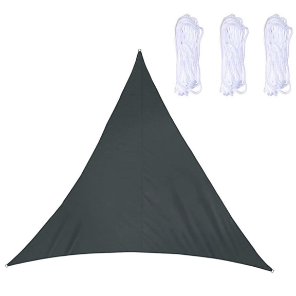 Triangle Outdoor Garden Sunshade Sail Water-resistant Anti-UV Canopy, Size: 5m x 5m x 5m(Black)