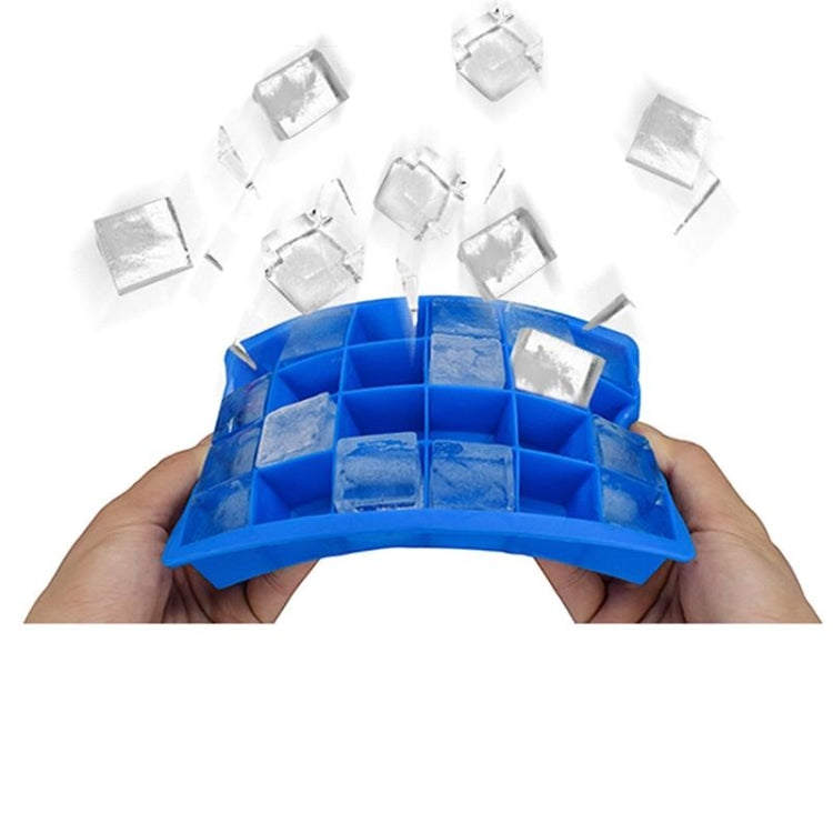 24 Grids Silicone Ice Cube Tray Molds Square Shape Ice Cube Maker Fruit Popsicle Ice Cream Mold(Rose red)