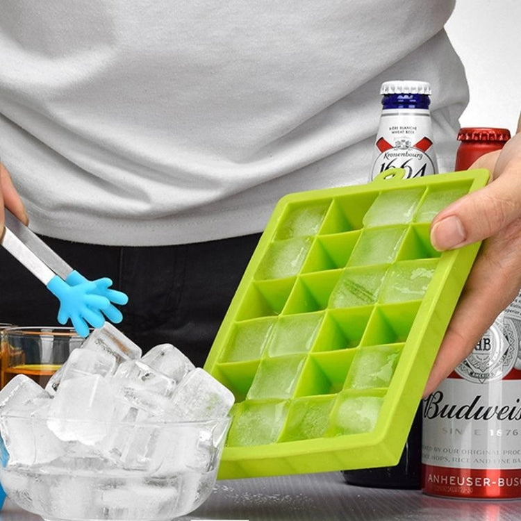 24 Grids Silicone Ice Cube Tray Molds Square Shape Ice Cube Maker Fruit Popsicle Ice Cream Mold(Rose red)