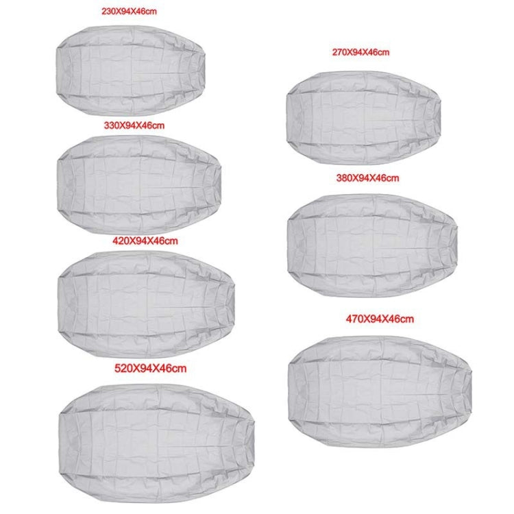 Water-resistant Dust-Proof And UV-Proof Inflatable Rubber Boat Protective Cover Kayak Cover, Size: 330x94x46cm(Grey)