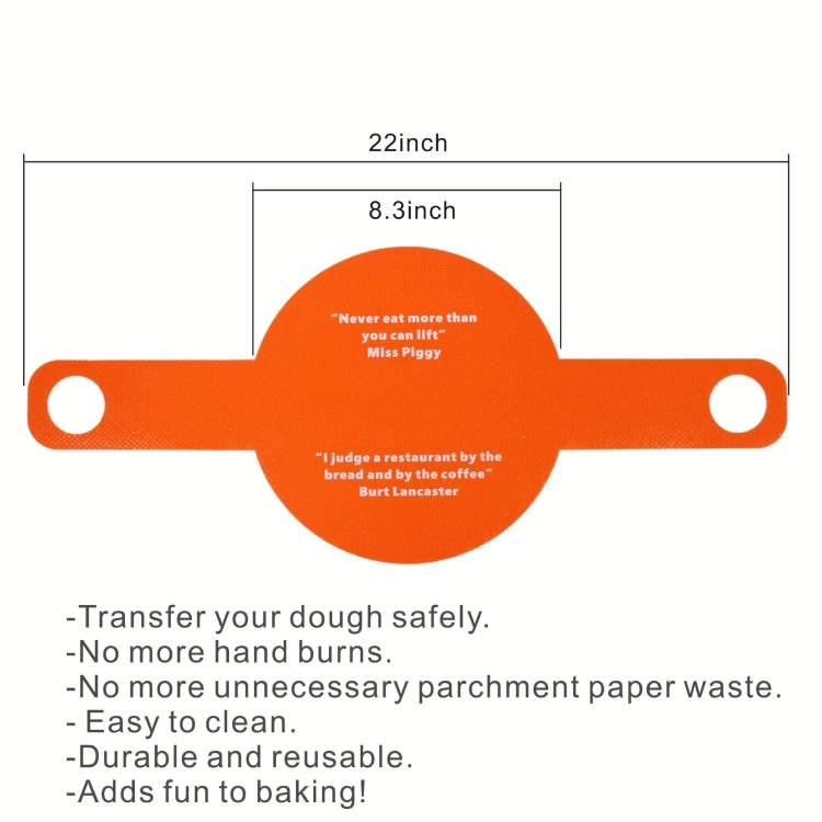 Oven Accessories Bread Dough Transfer Baking Mat Long Handle Extraction Mat(Orange)