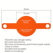 Oven Accessories Bread Dough Transfer Baking Mat Long Handle Extraction Mat(Orange)