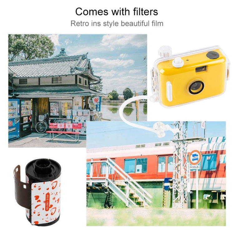 Cute Retro Film Water-resistant Shockproof Camera With Disposable Film(All White Shell)