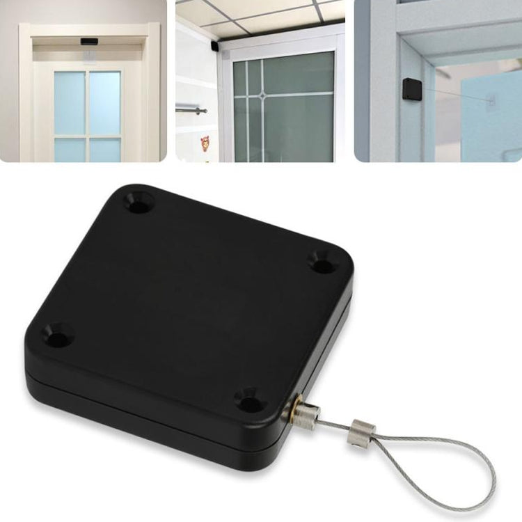 P093 Automatic Doorkeeper Telescher Door Closer Sliding Door Anti-Theft Box, Specification: 2nd Generation Black All Glue 800g 1m
