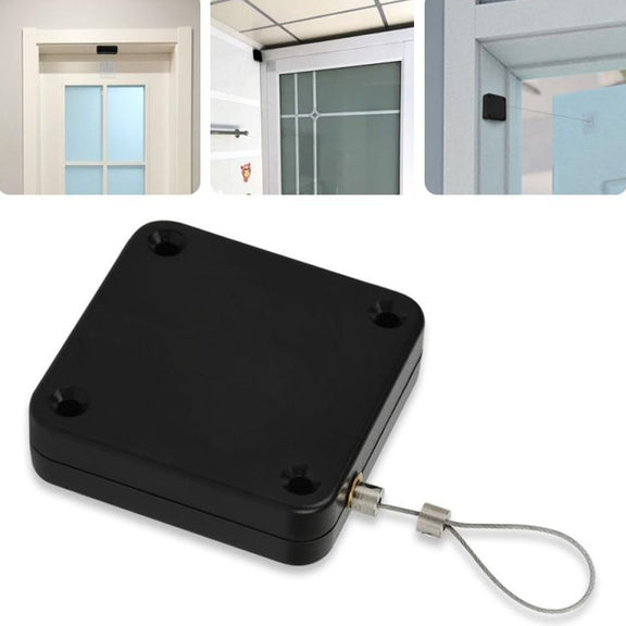P093 Automatic Doorkeeper Telescher Door Closer Sliding Door Anti-Theft Box, Specification: 2nd Generation Black All Glue 800g 1m