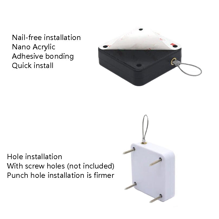 P093 Automatic Doorkeeper Telescher Door Closer Sliding Door Anti-Theft Box, Specification: 2nd Generation Black All Glue 800g 1m