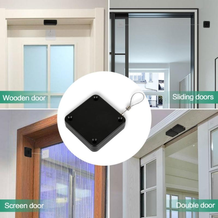 P093 Automatic Doorkeeper Telescher Door Closer Sliding Door Anti-Theft Box, Specification: 2nd Generation Black All Glue 800g 1m