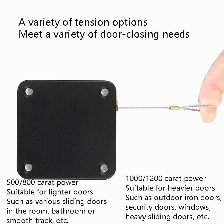 P093 Automatic Doorkeeper Telescher Door Closer Sliding Door Anti-Theft Box, Specification: 3rd Generations White All Glue 800g 1.2m