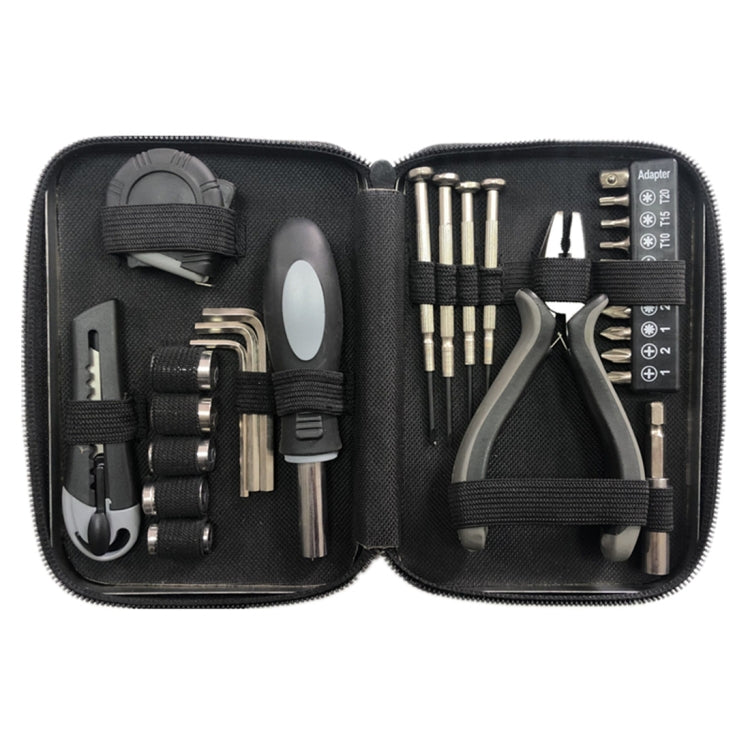 RX311D 27 In 1 Tinplate Box Hardware Tool Socket Screwdriver Wrench Set