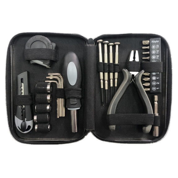 RX311D 27 In 1 Tinplate Box Hardware Tool Socket Screwdriver Wrench Set