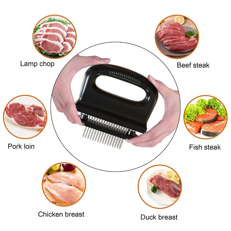 48 Pneumatizer With Handle Tender Meat Knuckle Utensils Kitchen Tool Barbecue Meat(Black)