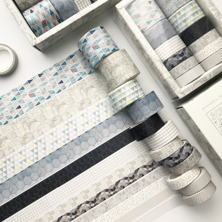 Antique And Paper Tape Hand Account DIY Decoration Material, Colour: Geometric Patterns