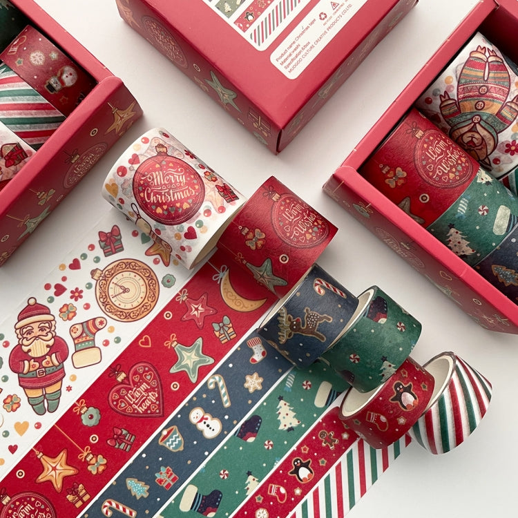 Boxed Christmas Pocket Tape Decoration Material(Christmas Combination Set)