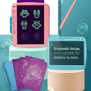 9 Inch Charging LCD Copy Writing Panel Transparent Electronic Writing Board, Specification: Monochrome Lines (Pink)