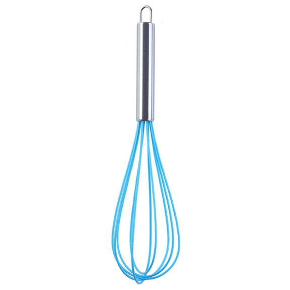 Silicone Egg Beater Home Egg Mixer Kitchen Gadgets Cream Baking Tools, Colour: 12 inch Blue