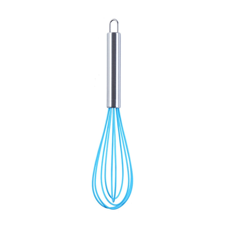 Silicone Egg Beater Home Egg Mixer Kitchen Gadgets Cream Baking Tools, Colour: 8 inch Blue