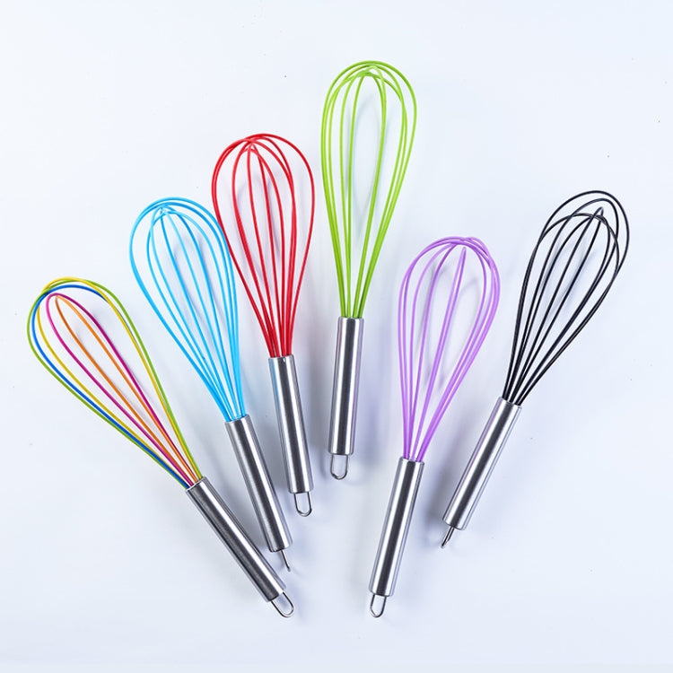 Silicone Egg Beater Home Egg Mixer Kitchen Gadgets Cream Baking Tools, Colour: 8 inch Blue