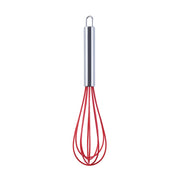 Silicone Egg Beater Home Egg Mixer Kitchen Gadgets Cream Baking Tools, Colour: 10 inch Red