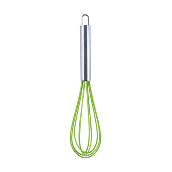 Silicone Egg Beater Home Egg Mixer Kitchen Gadgets Cream Baking Tools, Colour: 10 inch Green