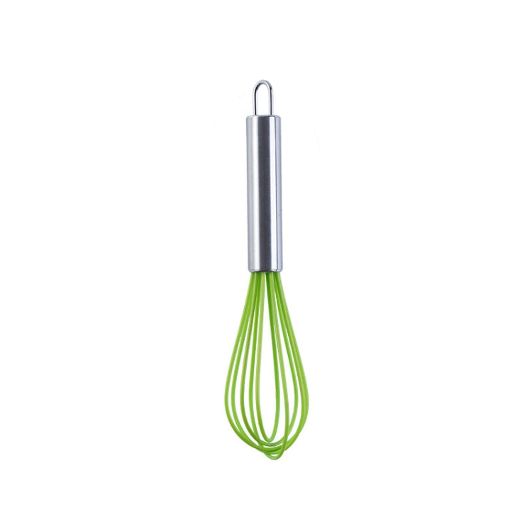 Silicone Egg Beater Home Egg Mixer Kitchen Gadgets Cream Baking Tools, Colour: 8 inch Green