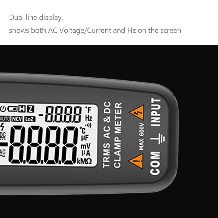 BSIDE ACM91 Digital Clamp Meter AC/DC Current 1mA True RMS Auto Range  Capacitor Tester Multimeter(Black)
