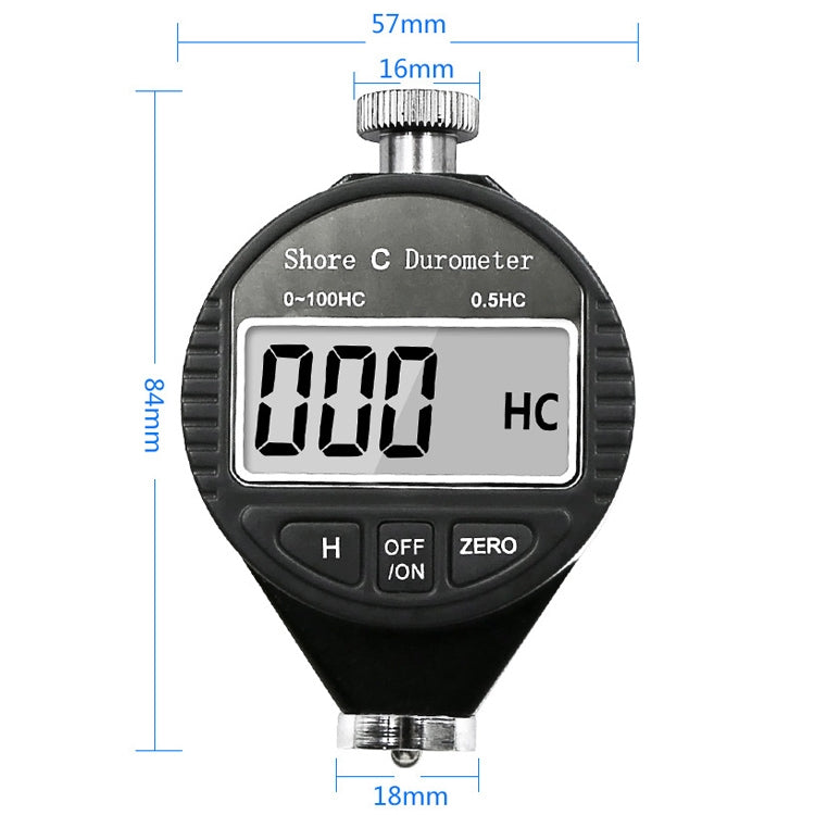 Electronic Digital Display Hard Meter Plastic Rubber Silicone Tire Hardness Meter, Model: 0-100HA A