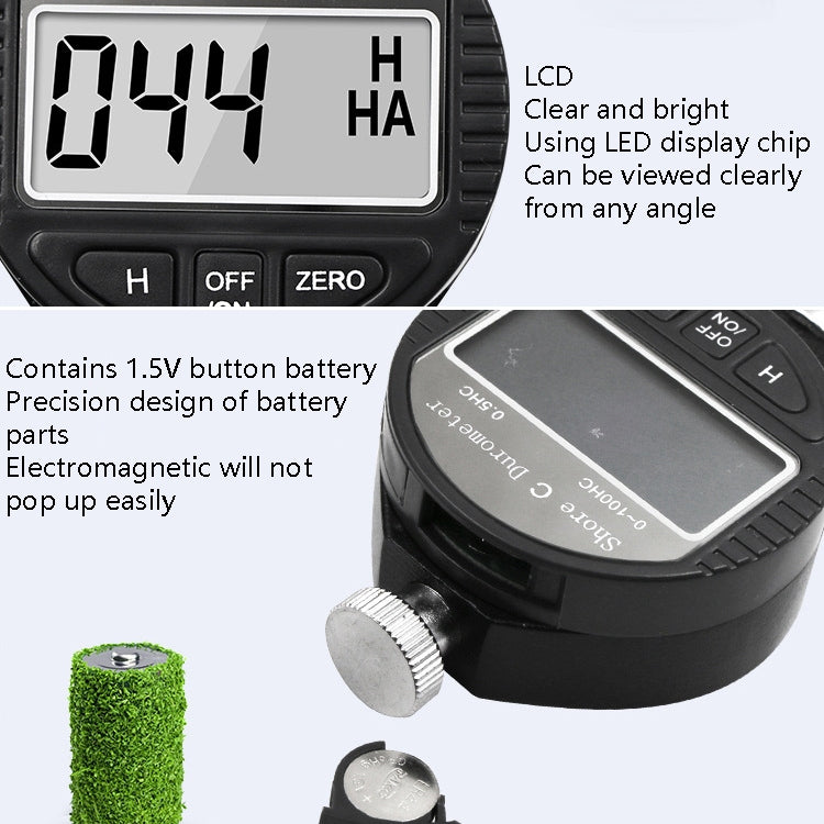 Electronic Digital Display Hard Meter Plastic Rubber Silicone Tire Hardness Meter, Model: 0-100HD D