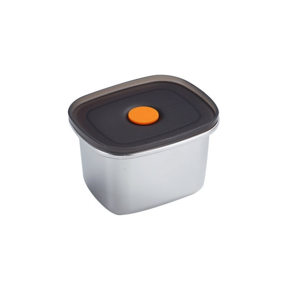 Refrigerator Fruit Fresh-Keeping Box 304 Stainless Steel Sealed Lunch Box, Capacity: 450ml
