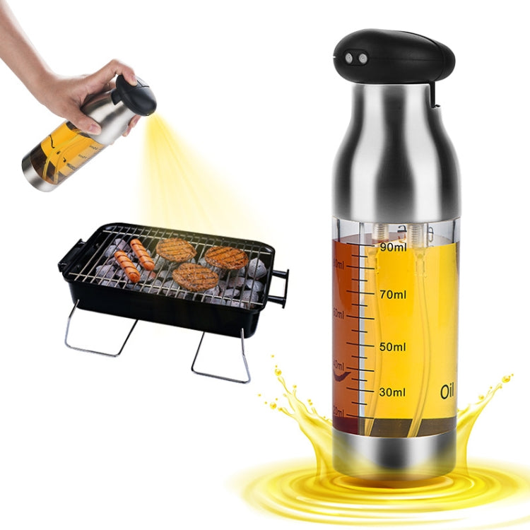 Stainless Steel Push-Type Oil Spray Bottle Barbecue Oil And Vinegar Sprayer