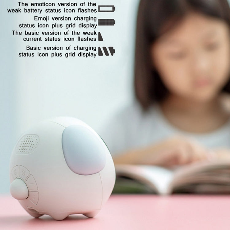 Cartoon Smart Alarm Clock For Children Bedroom Bedside LED Lamp Charging Electronic Digital Clock, Colour: Pink (Expression Version)