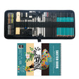 50 in 1 Sketch Pencil Tool Set High-Gloss Metal Pen Carbon Pen Painting Art Set(Black) - Art Supplies by PMC TechLife | Online Shopping South Africa | PMC TechLife