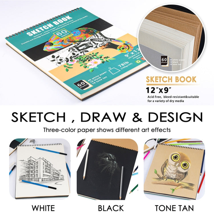 50 in 1 Sketch Pencil Tool Set High-Gloss Metal Pen Carbon Pen Painting Art Set(Black)