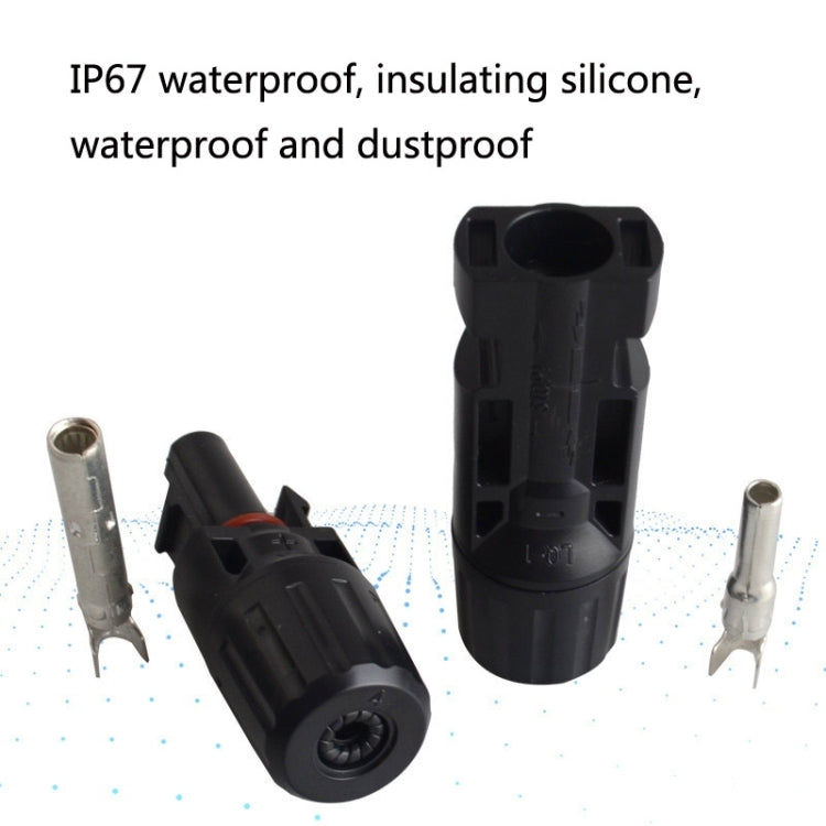 10 Sets MC4 Solar Photovoltaic Connector Water-resistant Flame-Retardant Socket