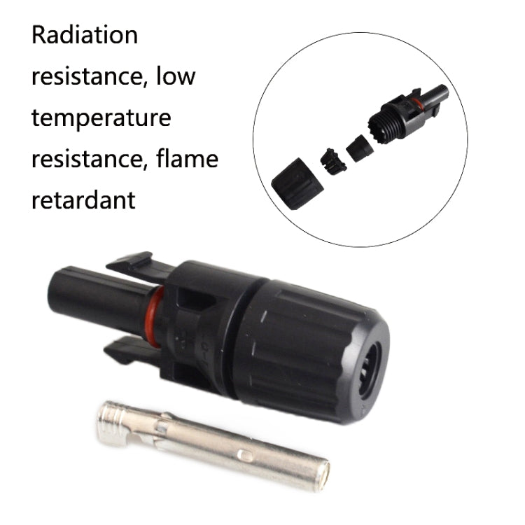10 Sets MC4 Solar Photovoltaic Connector Water-resistant Flame-Retardant Socket