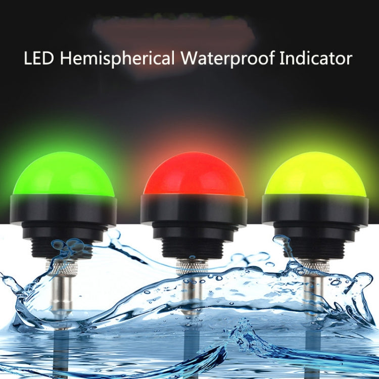 24V Safety Three-Color Warning Light Alarm LED Hemispherical Water-resistant Indicator(Audible)