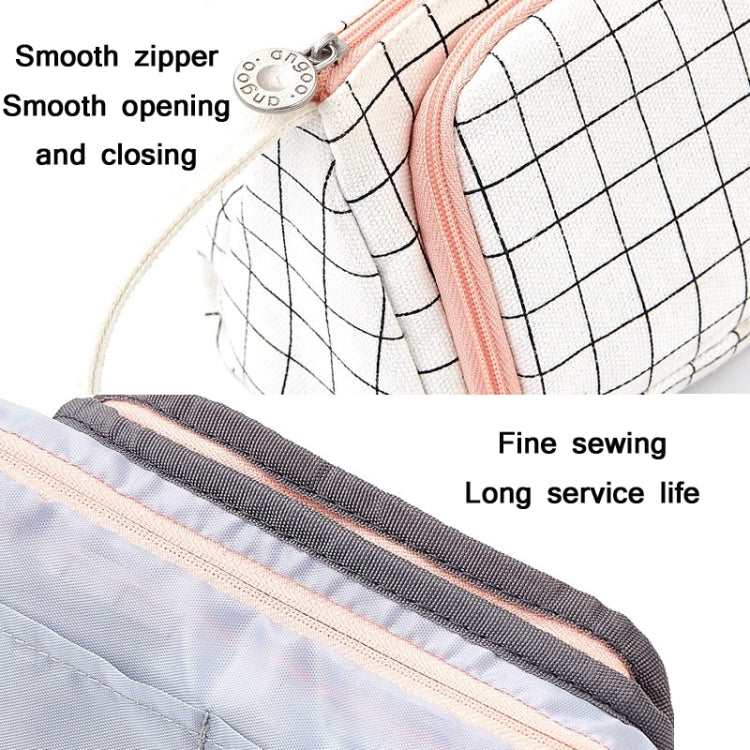 Angoo Large Capacity Pencil Case Cute Canvas Stationery Bag, Color: Daisy