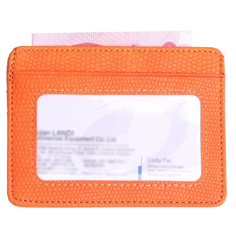 KT1002 RFID Function Lizard Pattern Bank Card Holder PU Business Card Case(Yellow)