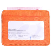KT1002 RFID Function Lizard Pattern Bank Card Holder PU Business Card Case(Orange)
