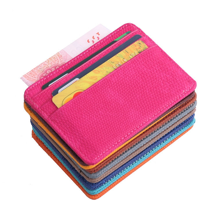 KT1002 RFID Function Lizard Pattern Bank Card Holder PU Business Card Case(Sky Blue)