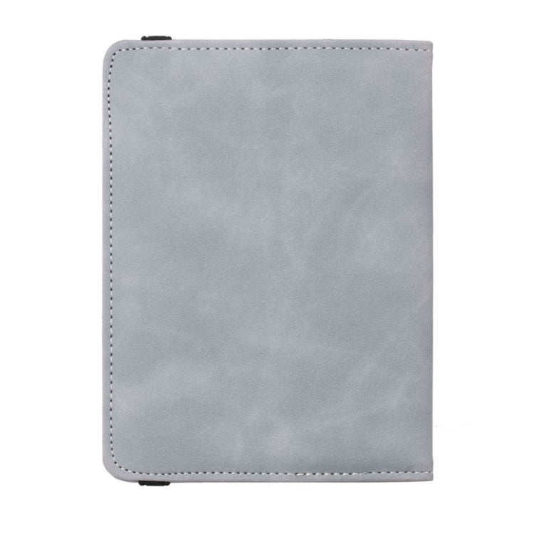 RFID Travel Passport Card Bag Elastic Band Protective Case(Gray)