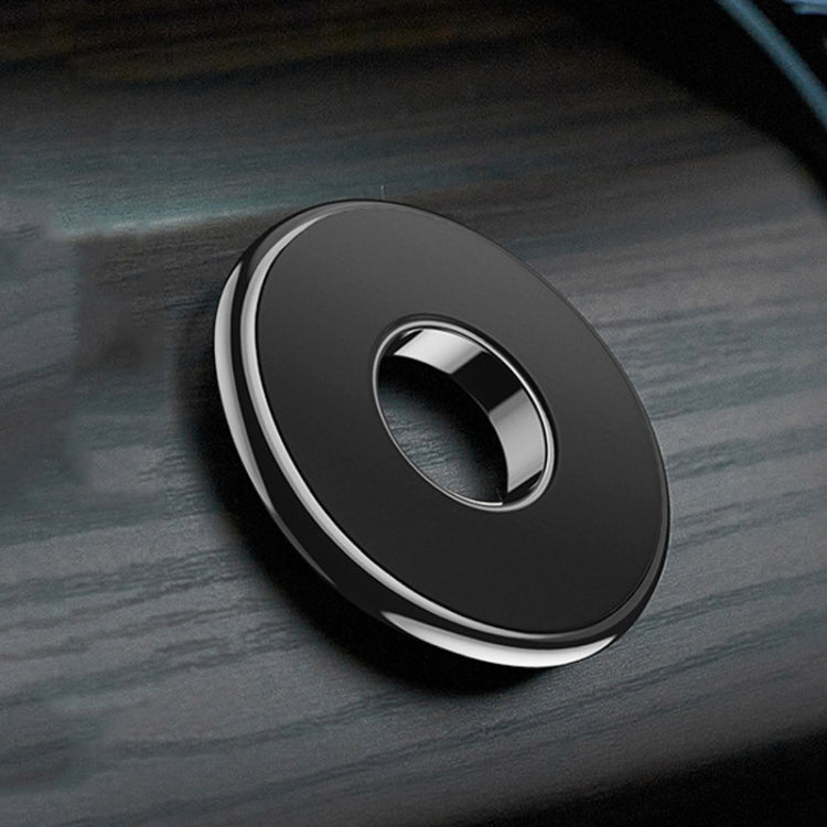 Q6 Car Magnetic Mobile Phone Holder Round Car Dashboard Navigation Bracket(Black)