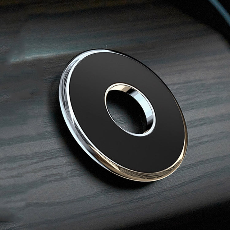 Q6 Car Magnetic Mobile Phone Holder Round Car Dashboard Navigation Bracket(Silver)