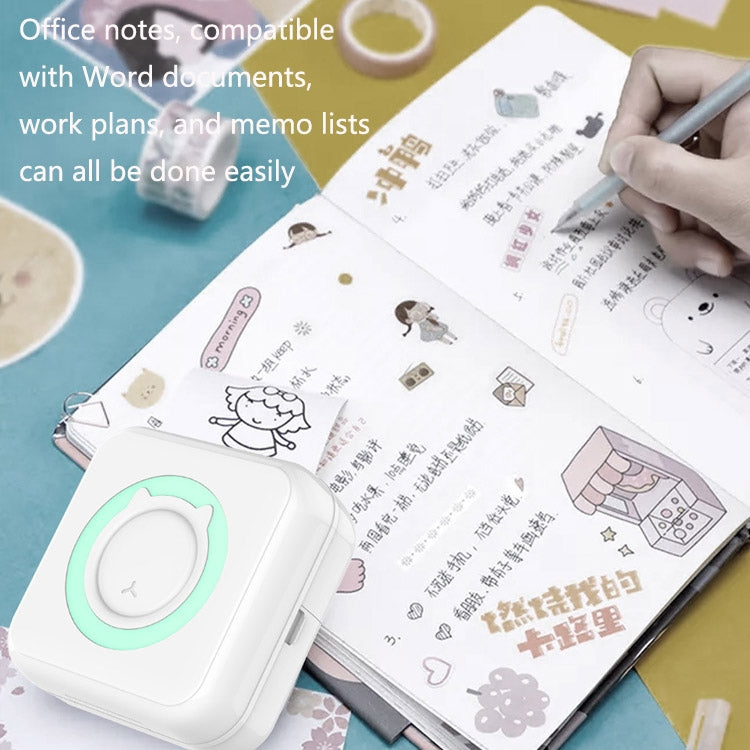 Convenient Pocket Mini Printer Student Wrong Question Thermal Bluetooth Mobile Phone Photo Data Note Printer(Pink)