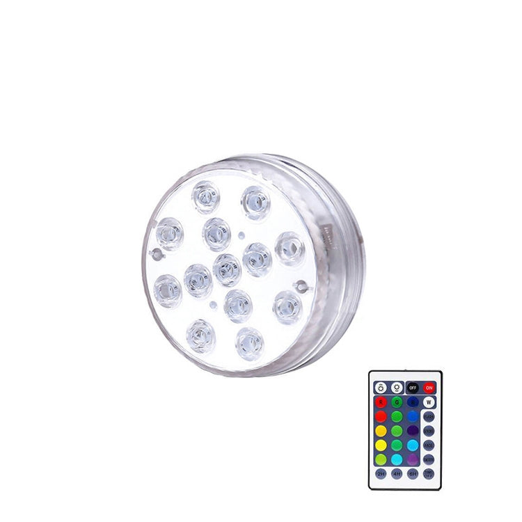 LED Remote Control Diving Light Pool Water-resistant Underwater Lamp, Spec: 7cm 13 LEDs+IR 28-key Remote Control(1 PC + 1 Remote Control)