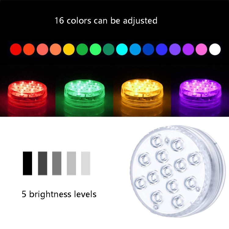 LED Remote Control Diving Light Pool Water-resistant Underwater Lamp, Spec: 7cm 13 LEDs+IR 28-key Remote Control(1 PC + 1 Remote Control)