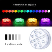 LED Remote Control Diving Light Pool Water-resistant Underwater Lamp, Spec: 7cm 13 LEDs+IR 28-key Remote Control(1 PC + 1 Remote Control)